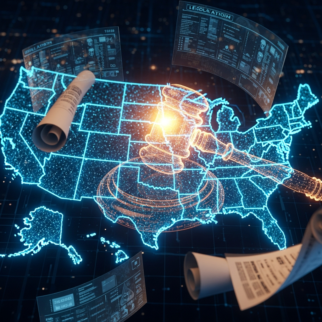 State-level AI regulation map